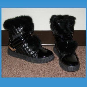 NEW S-3 KeDi Designs Black Quilted Leather Booties